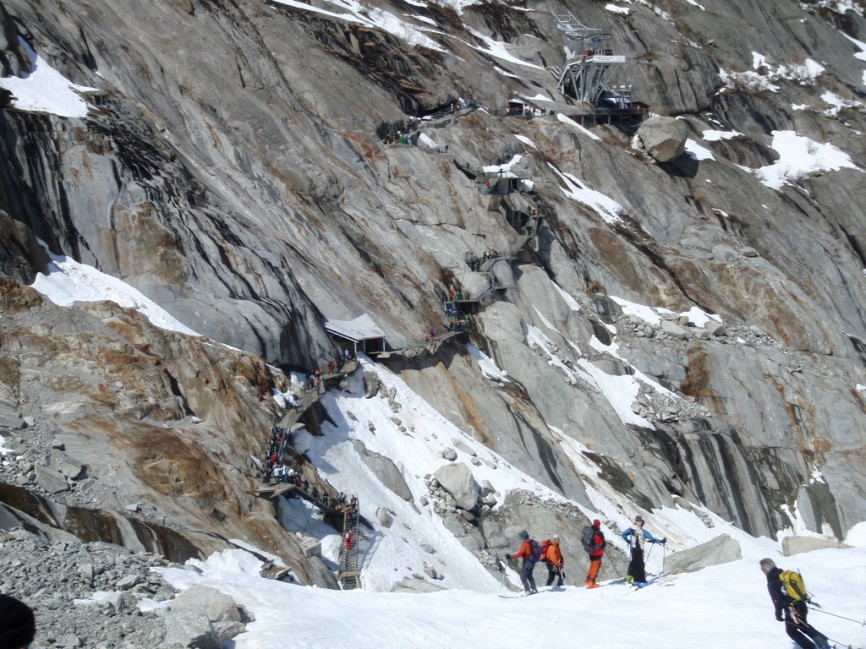 Cesta na lanovku do Chamonix