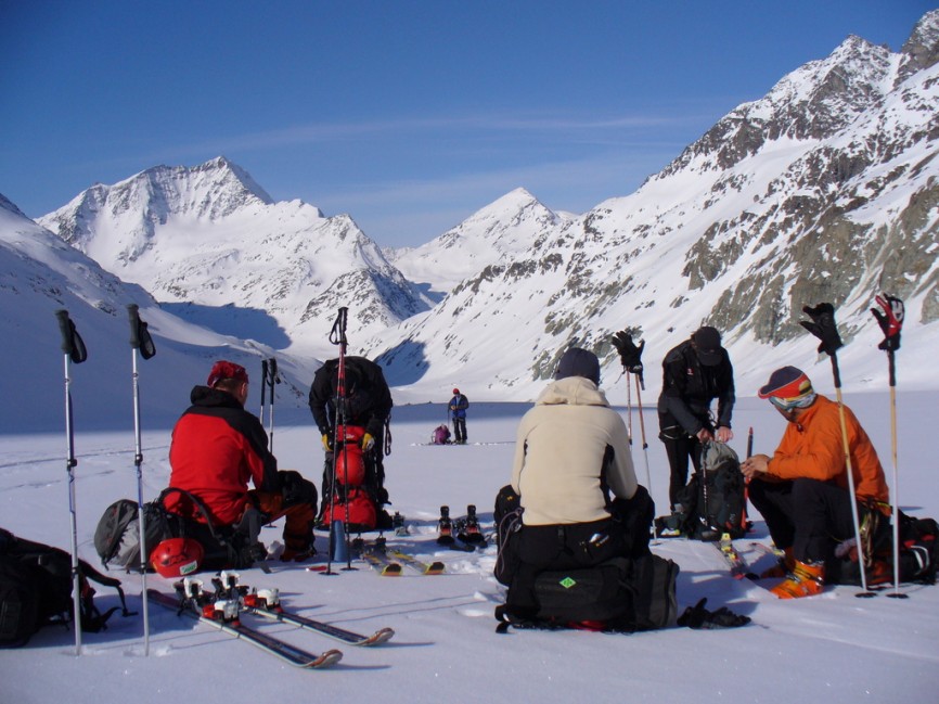 Oběd na ledovci cestou na Vignette